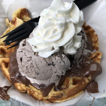 Prigel Family Creamery - Nutella Waffle with Cookies and Cream - Ice Cream & Frozen Yogurt Near Me - Glen Arm, Maryland Prigel Family Creamery - Nutella Waffle with Cookies and Cream - Ice Cream & Frozen Yogurt Near Me - Glen Arm, Maryland