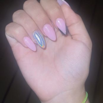 Magic Nails - full set with gel polish and holographic chrome. done by john. - Nail Salons Near Me - Saint Louis, Missouri