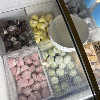 New York Teriyaki - Mochi. Wasn't a good sign when they were frozen to the side of the freezer while being served... - Japanese Near Me - Page, Arizona New York Teriyaki - Mochi. Wasn't a good sign when they were frozen to the side of the freezer while being served... - Japanese Near Me - Page, Arizona