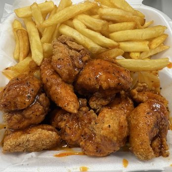 Wings R King - Supposed to be half Teriyaki and half Mild Boneless Wings 8pc - Chicken Wings Near Me - Birmingham, Alabama