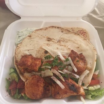 Tonir Cafe - Chicken kabob with salad and regular hummus and cucumber yogurt - Mediterranean Near Me - Burbank, California Tonir Cafe - Chicken kabob with salad and regular hummus and cucumber yogurt - Mediterranean Near Me - Burbank, California