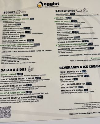 Menu photo 4 Egglet San Diego, CA