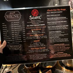 Seapot - Menu as of March 2023