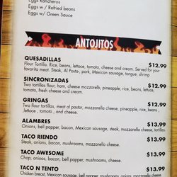 El Tizoncito Restaurant - Menu