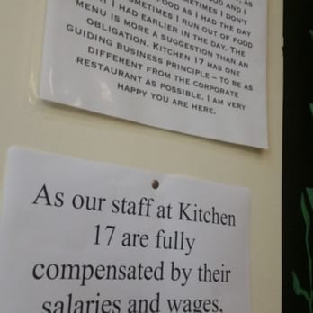 Kitchen 17 - Signs on the wall - Vegan Near Me - Chicago, Illinois