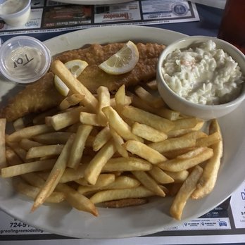 Kimmie's Kitchen - Fried fish, Cole slaw, fries, raspberry iced tea. - Diners Near Me - Johnstown, Pennsylvania
