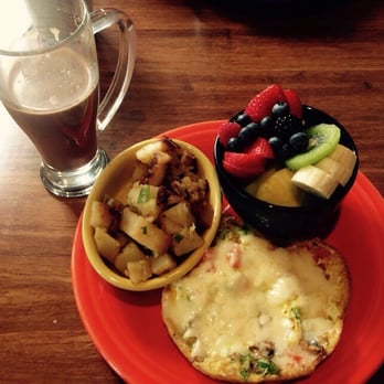 Eight AM - Frittata with fruit - New American Near Me - San Francisco, California Eight AM - Frittata with fruit - New American Near Me - San Francisco, California