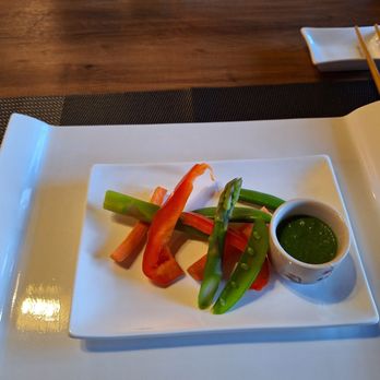 Vegan Shoku - Fresh organic vegetable with spinach sauce - Japanese Near Me - Vancouver, British Columbia Vegan Shoku - Fresh organic vegetable with spinach sauce - Japanese Near Me - Vancouver, British Columbia