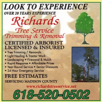 Richard's Tree Service - a tree service advertisement - Tree Services Near Me - Edwardsville, Illinois