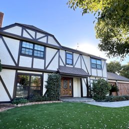Lots of wood and stucco Lots of wood and stucco