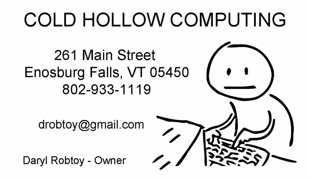 COLD HOLLOW COMPUTING Updated September 2024 261 Main St, Enosburg