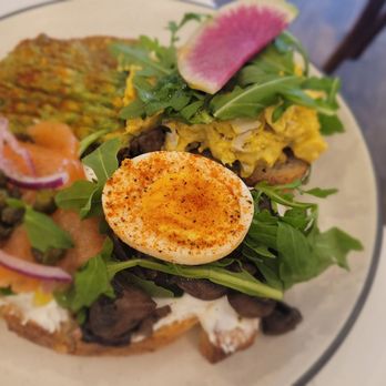 Mints & Honey - Combo toasts! Lox with capers, avo toast, egg salad, I forget 4th!--lol - Coffee & Tea Near Me - Burlingame, California Mints & Honey - Combo toasts! Lox with capers, avo toast, egg salad, I forget 4th!--lol - Coffee & Tea Near Me - Burlingame, California