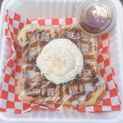 Cinnamon roll waffle