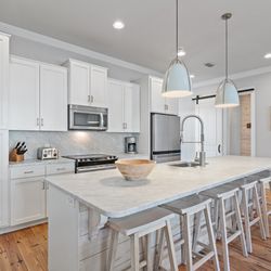 Oyster Manor - 12-foot Kitchen Island for Cooking & Eating