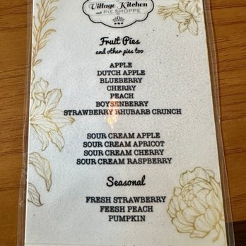 Village Kitchen & Pie Shoppe - Fruit pie menu - American Near Me - Carlsbad, California Village Kitchen & Pie Shoppe - Fruit pie menu - American Near Me - Carlsbad, California