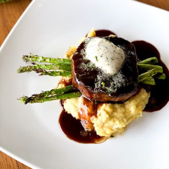The Gladly - Grilled Filet with Smashed Potatoes and Asparagus - New American Near Me - Phoenix, Arizona The Gladly - Grilled Filet with Smashed Potatoes and Asparagus - New American Near Me - Phoenix, Arizona