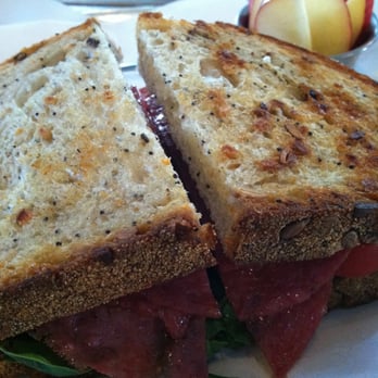FoodHeads - Lami Sandwich (Grilled salami, fresh mozzarella, spinach, tomatoes, and blackberry balsamic vinaigrette on toasted multigrain br - Sandwiches Near Me - Austin, Texas FoodHeads - Lami Sandwich (Grilled salami, fresh mozzarella, spinach, tomatoes, and blackberry balsamic vinaigrette on toasted multigrain br - Sandwiches Near Me - Austin, Texas