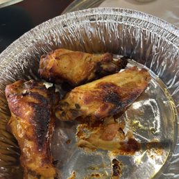 Wings with ranch dressing.