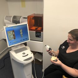Maryland Periodontics and Dental Implants - Jessica scanning for a surgical guide
