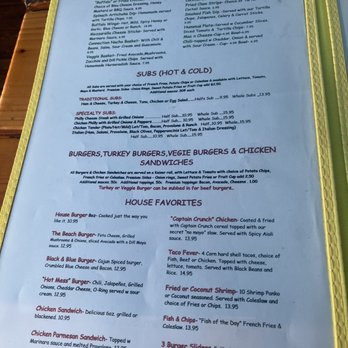 Cathy's Beach Connection - Menu - Sandwiches Near Me - Juno Beach, Florida