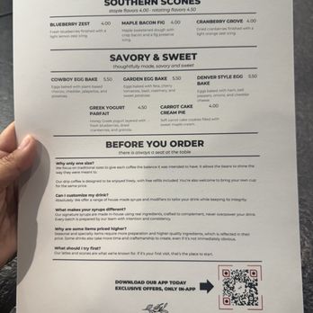 Fig and Table Coffee - Menu side 1 - Coffee & Tea Near Me - Kingwood, Texas