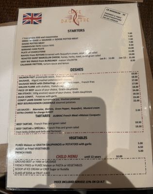 Menu photo 2 Café Daguerre Paris, 75 Menu photo 2 Café Daguerre Paris, 75