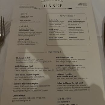 Ralph's on the Park - Menu - Cajun/Creole Near Me - New Orleans, Louisiana