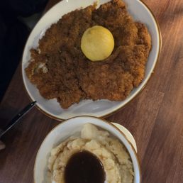 Pork Schnitzel, Smash Burger, Road Runner, Boom Boom Shrimp and Roasted Cauliflower.