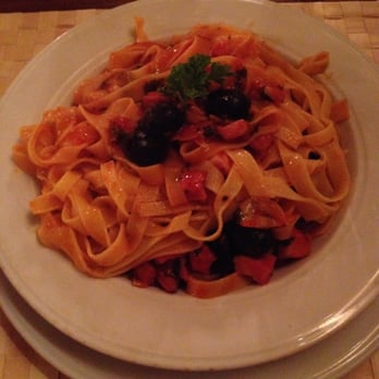 Il Calzone - Pasta Amatriciana with tagliatelle. - Italian Near Me - Kraków, Massachusetts