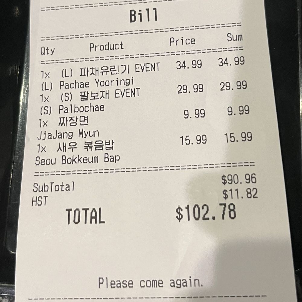 Receipt May 2025