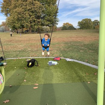 Bluejacket Park - Swings with green space behind - Parks Near Me - Overland Park, Kansas