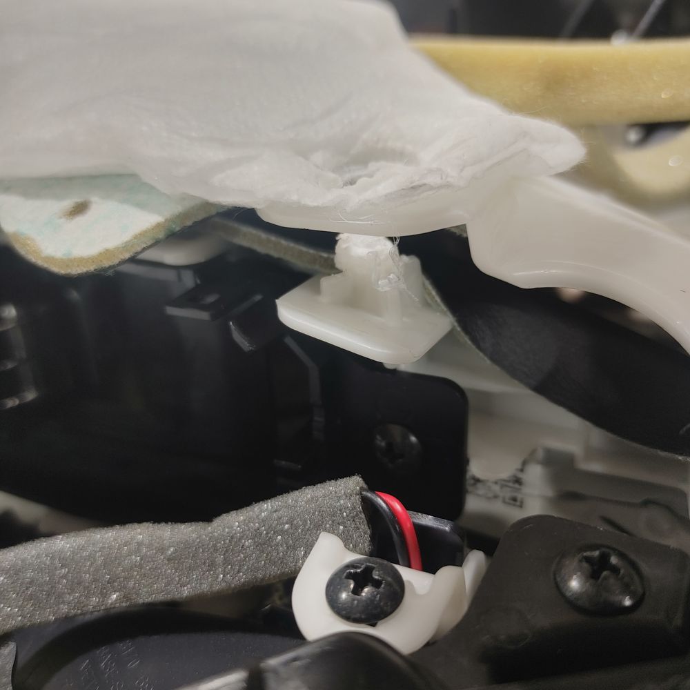 Don Evans Window Tint - The inside of the trim panel where it is broken. - Auto Glass Services Near Me - Stillwater, Oklahoma Don Evans Window Tint - The inside of the trim panel where it is broken. - Auto Glass Services Near Me - Stillwater, Oklahoma