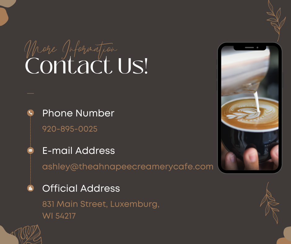 THE AHNAPEE CREAMERY & CAFE Updated September 2024 831 Main St