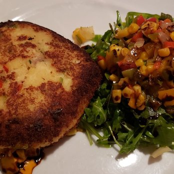 36 Steak & Seafood - Crab cake with a corn relish - Seafood Near Me - Jackpot, Nevada