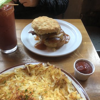 Pine State Biscuits - Fried Chicken sando apple butter cheddar - Breakfast & Brunch Near Me - Portland, Oregon