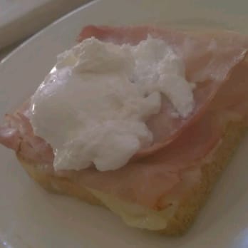 Saraghina Restaurant - Poached egg and ham on toast - Pizza Near Me - Brooklyn, New York