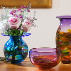 Little River Hot Glass Studio - Vortex Series Vases & Bowl
