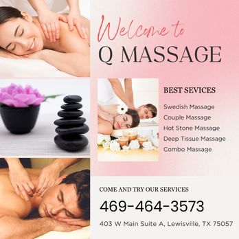 Q Massage - Check out our services and benefits - Massage Near Me - Lewisville, Texas Q Massage - Check out our services and benefits - Massage Near Me - Lewisville, Texas