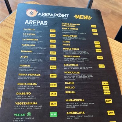 Menu photo 3 Arepa Point Miami, FL