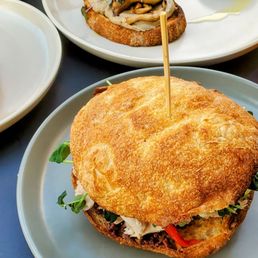 Pain Bagnat $22  Mushroom Toast $19