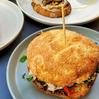 Ethos - Pain Bagnat $22  Mushroom Toast $19 - Cafes Near Me - Golden, British Columbia