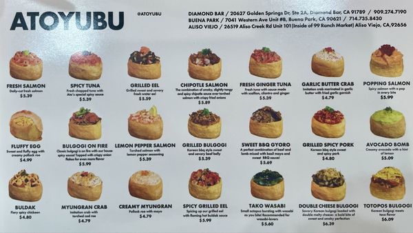 Menu photo 1 Atoyubu Walnut, CA Menu photo 1 Atoyubu Walnut, CA