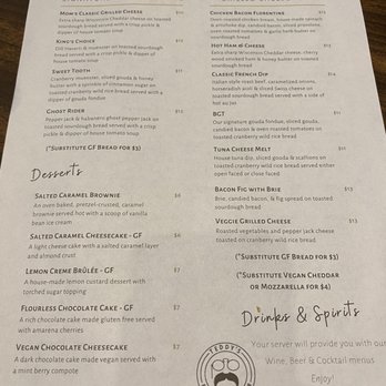 Teddy's Eatery & Parlor - Menu - American Near Me - Fargo, North Dakota