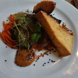 David Bann - David Bann: Smoked and marinated tofu with miso sesame sauce