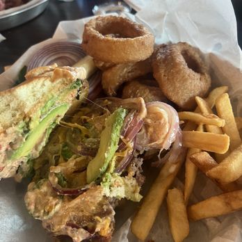 The Hangar Bar & Grille - SP avocado burger so oof I dug in before getting a pic! - New American Near Me - Santa Paula, California The Hangar Bar & Grille - SP avocado burger so oof I dug in before getting a pic! - New American Near Me - Santa Paula, California
