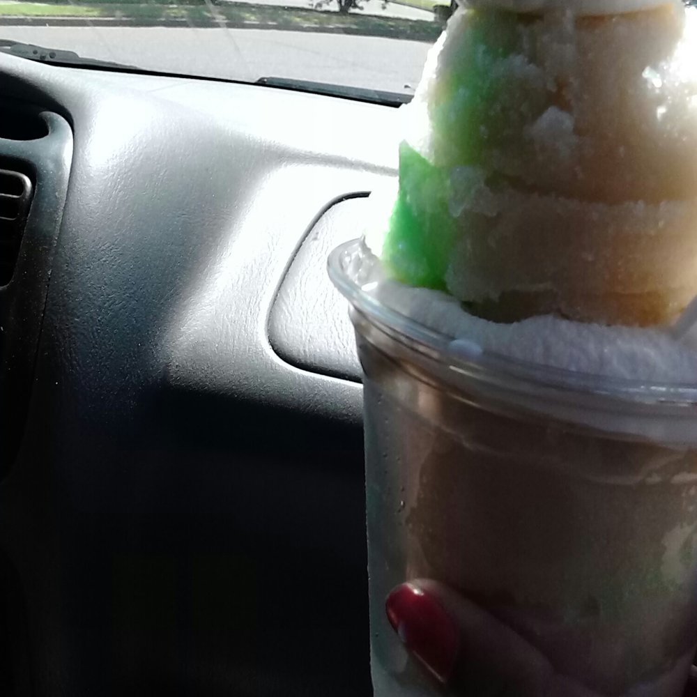 Quintessential Sweets - Sorry for the bad photography; moving vehicle. Caramel apple sno ice with ice cream - Desserts Near Me - Bartlett, Tennessee Quintessential Sweets - Sorry for the bad photography; moving vehicle. Caramel apple sno ice with ice cream - Desserts Near Me - Bartlett, Tennessee