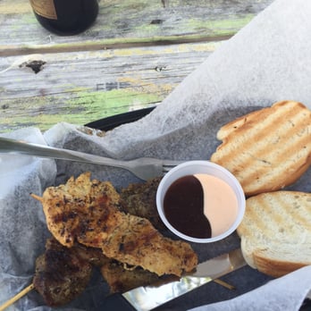 The Tiny Turtle - Pork and chicken pinchos - Caribbean Near Me - Cocoa Beach, Florida