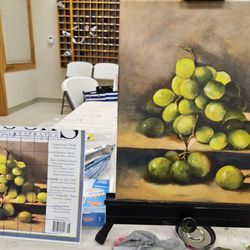 Maries Art Studio - Oil on canvas. Marie's art class.