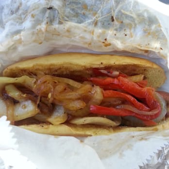 D'Angelo's - Dog with just onion and peppers - Food Trucks Near Me - Rego Park, New York D'Angelo's - Dog with just onion and peppers - Food Trucks Near Me - Rego Park, New York