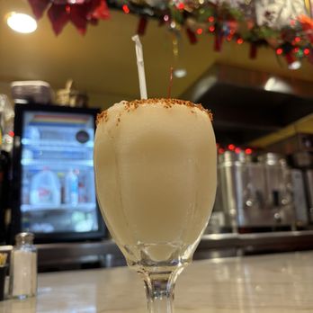 Mi Tierra Cafe & Bakery - Small frozen house margarita with Tajin rim - Mexican Near Me - San Antonio, Texas